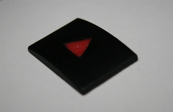 Translucent material painted and paper etched — unlit — Stratnel